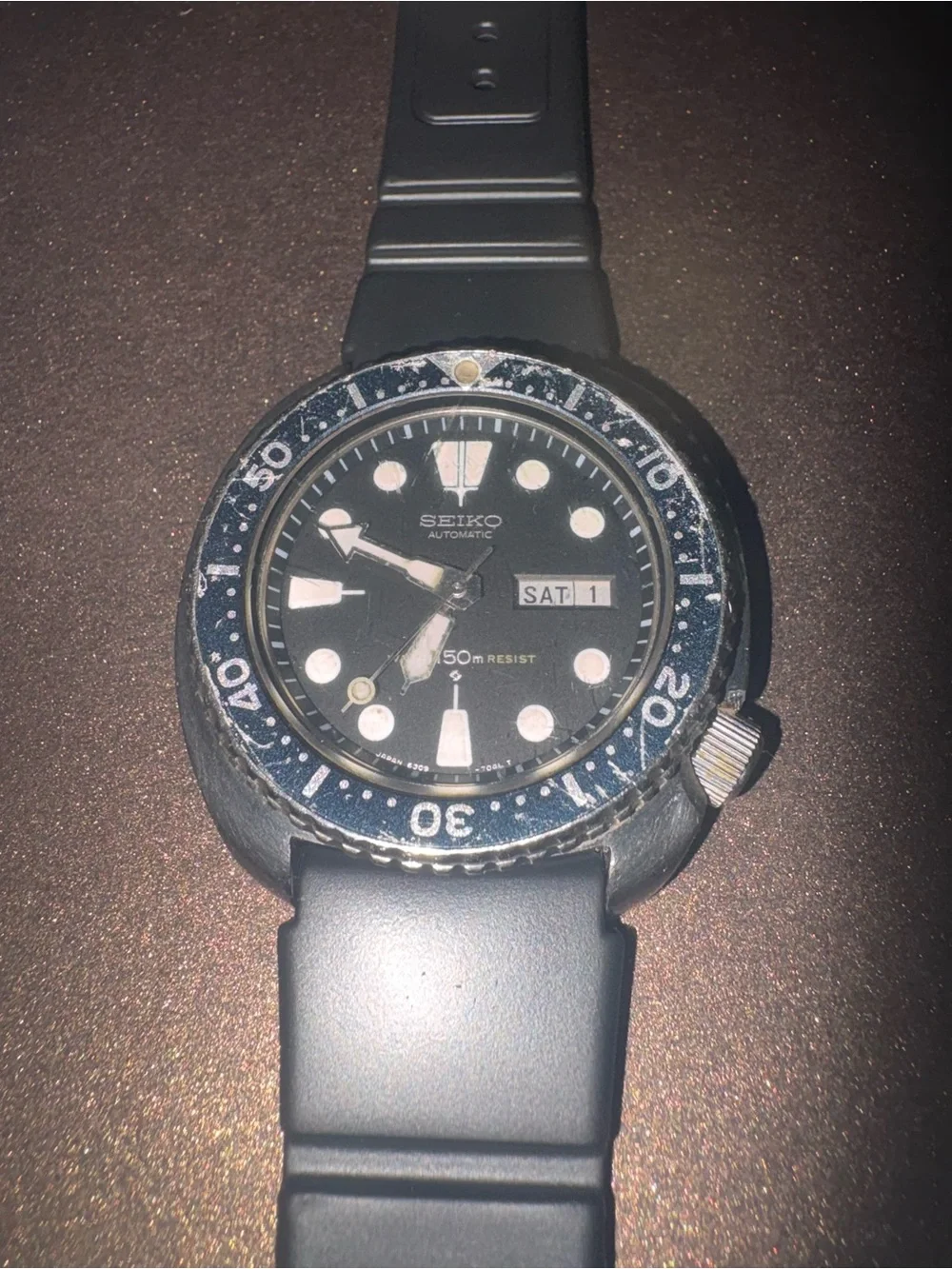 Vintage Seiko Turtle Automatic Dive Watch 6309 7049